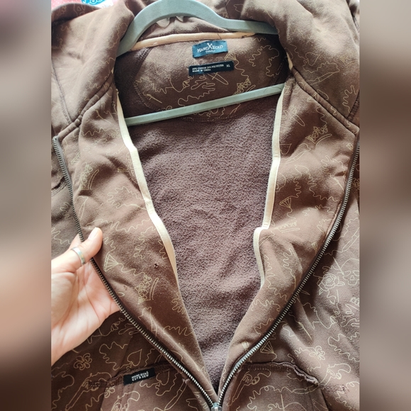 Brown Printed hoodie - Picture 4 of 7